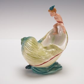 Minton Porcelain Figurine, Les Enfants De La Mer L'enfant Au Chariot