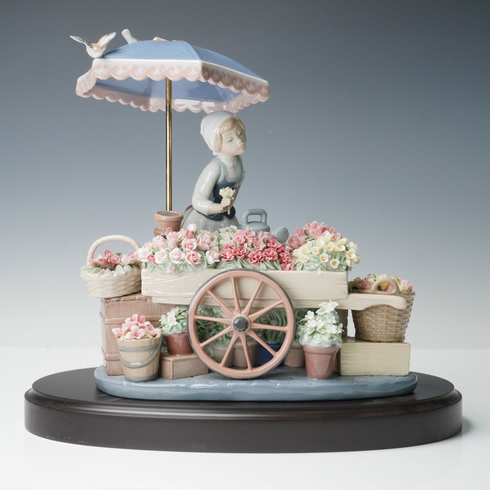 Lladro Porcelain Figurine and Base, Flowers of the Season 1001454 (1 of 7)