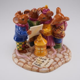 Royal Doulton Design Original Sample Figurine, Mice Carol Singers