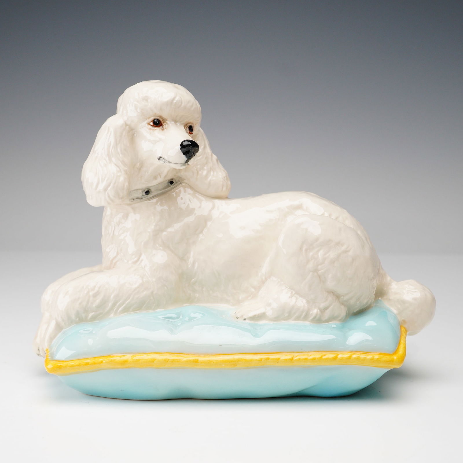 Royal Doulton Prototype Colorway  Figurine, Poodle on Cushion (1 of 4)