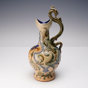 Doulton Lambeth by Frank Butler Dragon Handled Jug