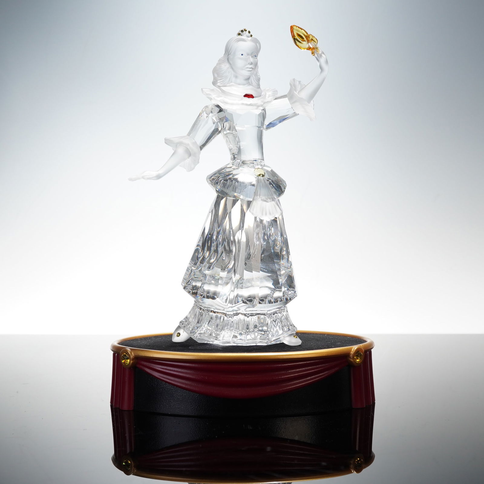 Swarovski Crystal Figurine and Base, Masquerade Columbine (1 of 7)