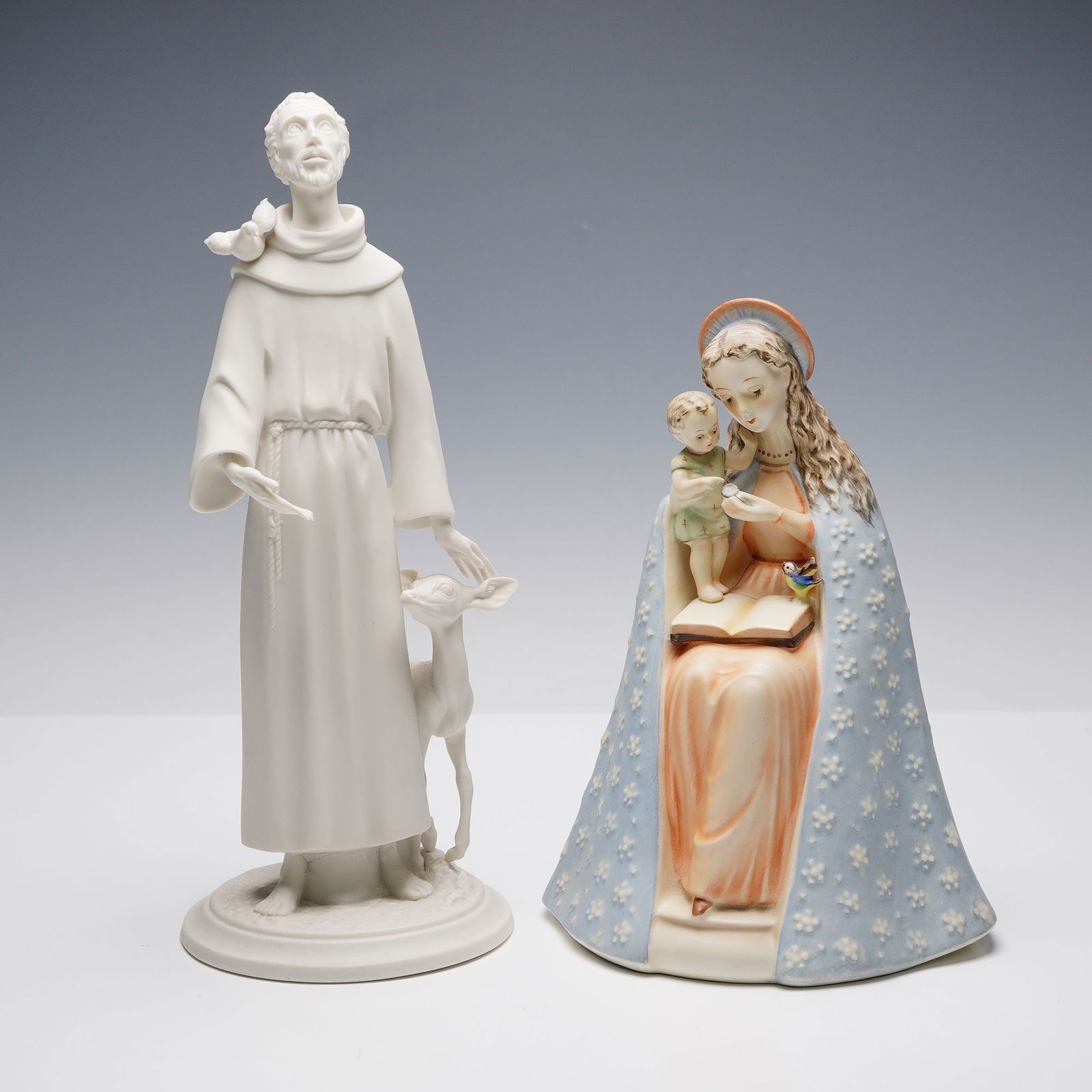 2pc Madonna and Child and St. Francis of Assisi Figurines (1 of 4)