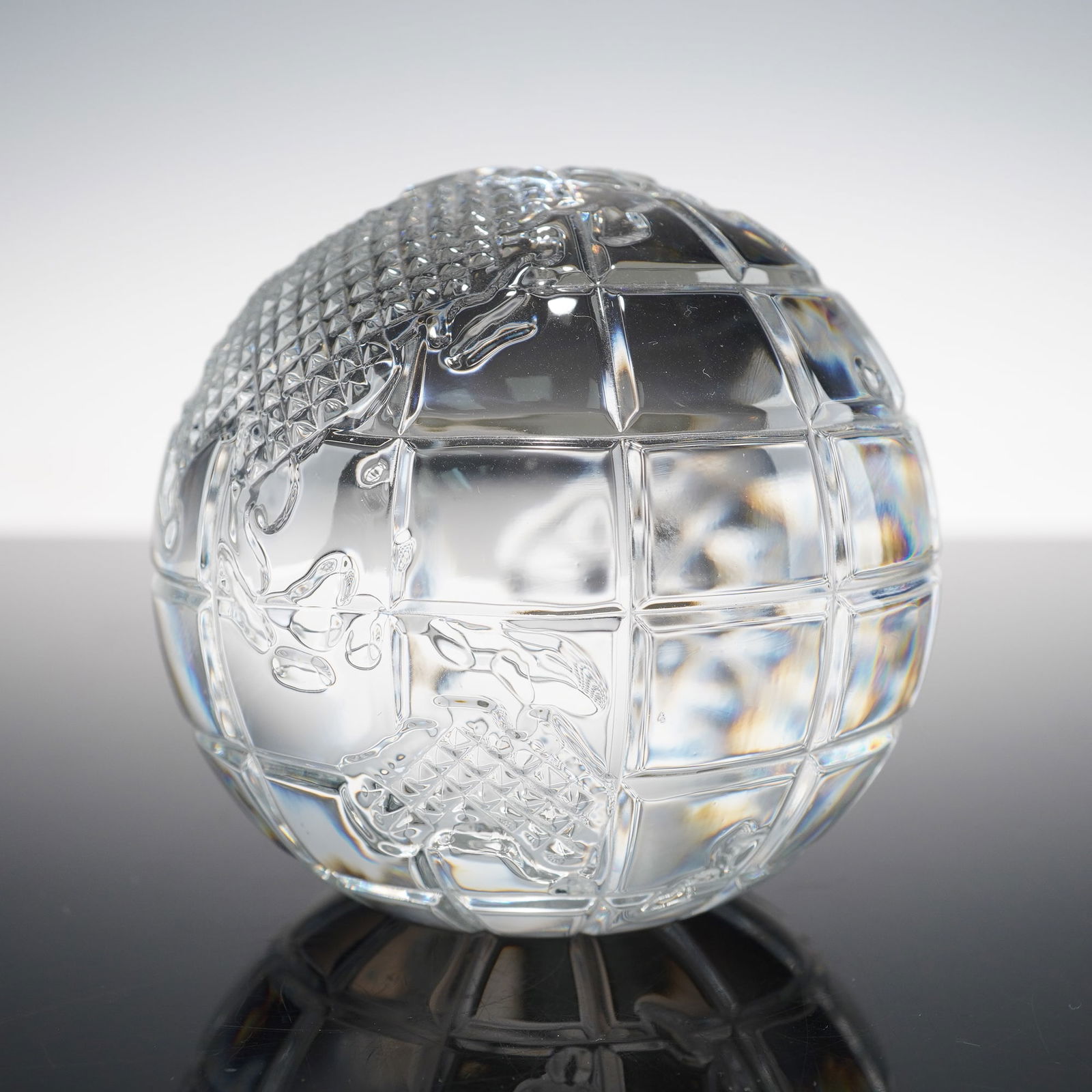 Waterford Crystal Globe Paperweight Signed by Liam Farrell (1 of 5)
