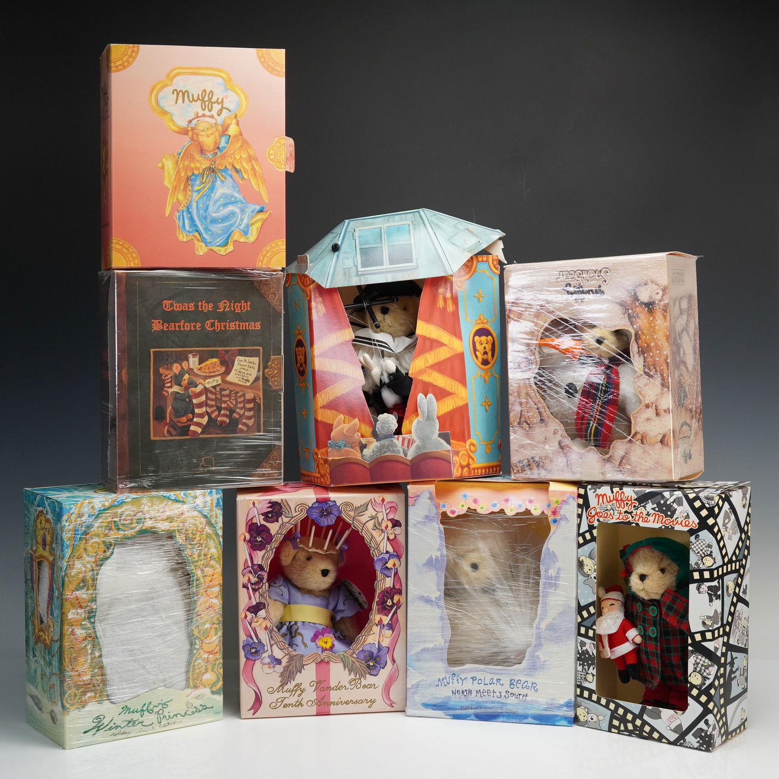8pc Muffy Vanderbear Collectible Bears from North American Bear Co. Inc. (1 of 6)