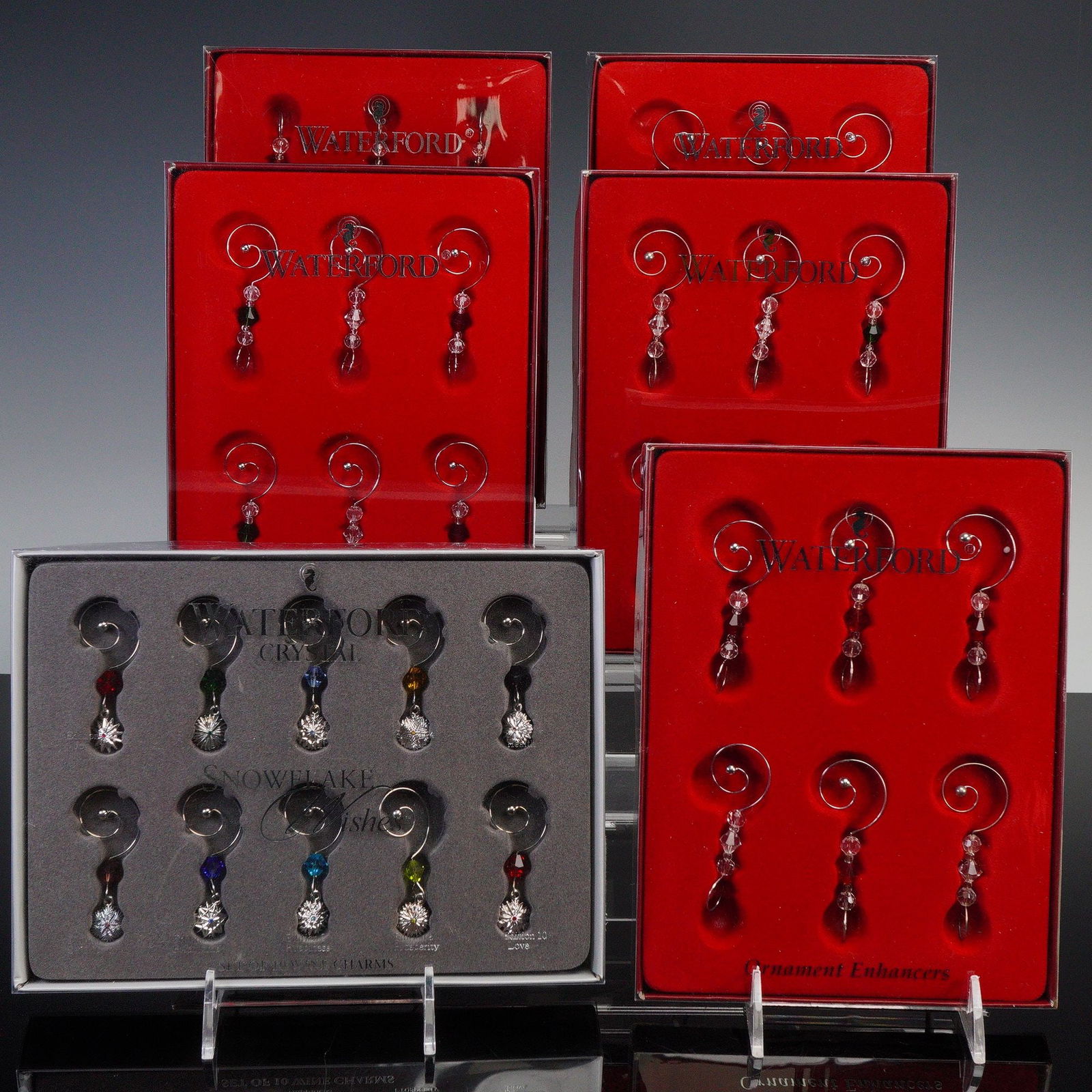 6pc Waterford Crystal Ornament Enhancer Sets (1 of 9)