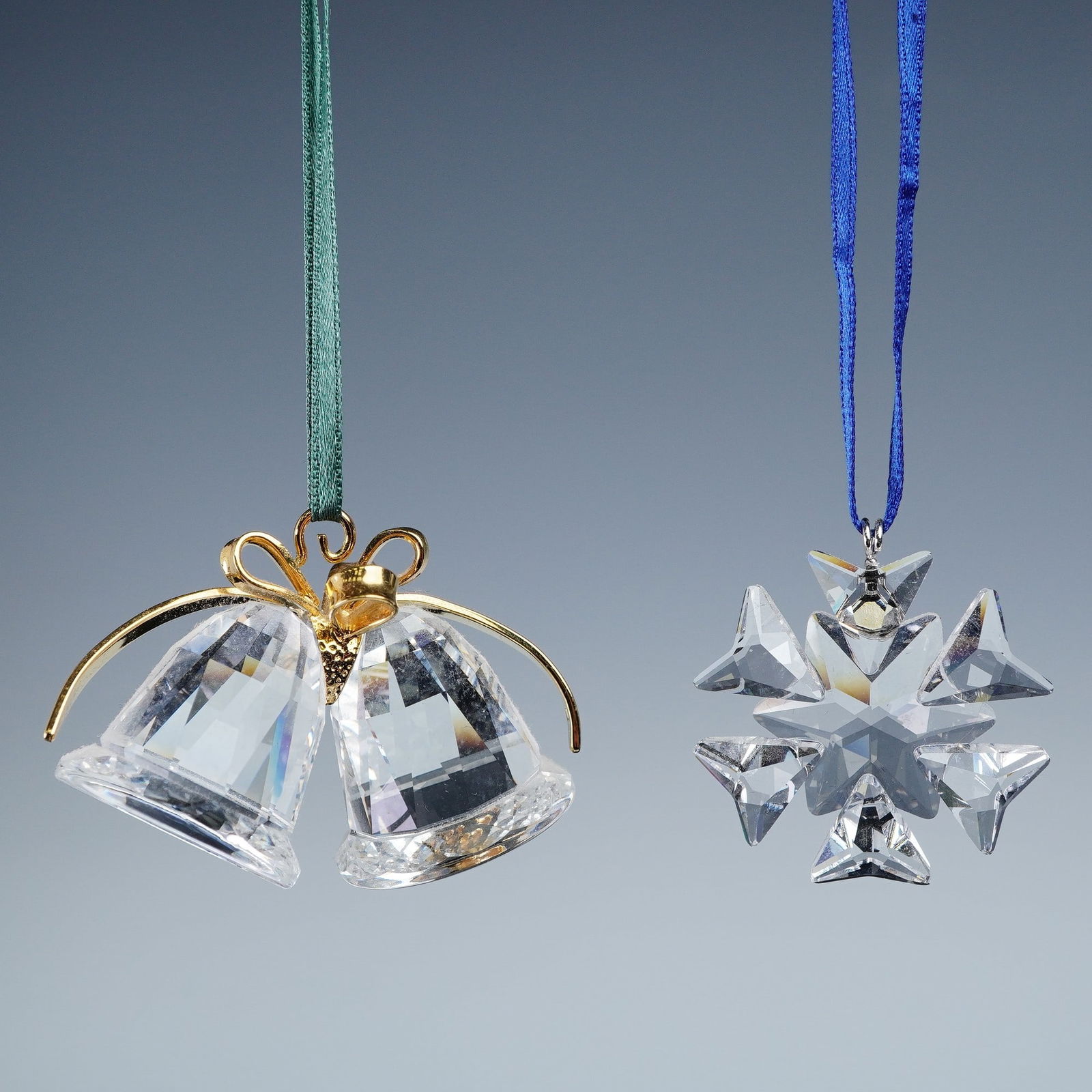 2pc Swarovski Crystal Ornaments, Christmas Memories Bells and Little Star (1 of 5)