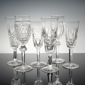 6pc Waterford Crystal Wine & Champagne Glasses