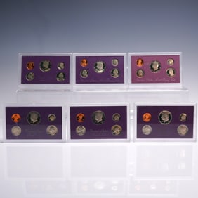 6pc 1984-S to 1989-S United States Mint Proof Coin Sets