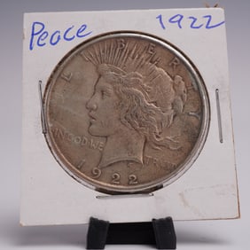 1922 Peace Dollar Silver One Dollar Coin