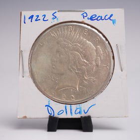 1922-S Peace Dollar Silver One Dollar Coin
