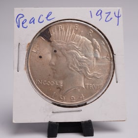 1924 Peace Dollar Silver One Dollar Coin