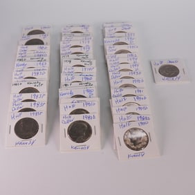 61pc Kennedy Half Dollars 1983 to 2000