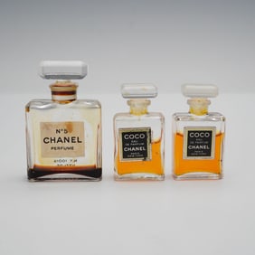 3pc Chanel Perfume Bottles, Coco Eau de Parfum & No. 5 Perfume