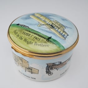 Bilston Enamel Box, Wright Brothers Aviation Design