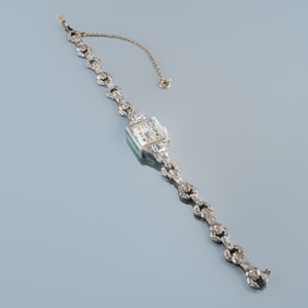 Hamilton Platinum and Diamond Wristwatch