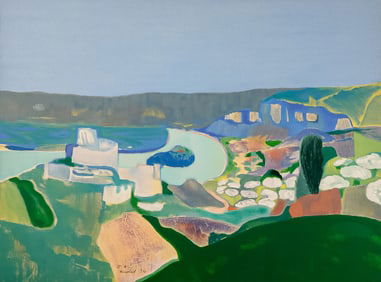 Endel Koks, Artist Proof Lithograph on Paper, Chateau Gaillard, Signed