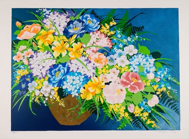 Tatsuo Ito, Serigraph on Paper, Bouquet, Signed & Numbered