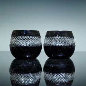 Pair of Waterford by John Rocha Votives, Black Series