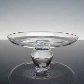 Steuben Clear Crystal Pedestal Tazza