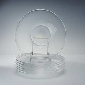 7pc Steuben Crystal Salad Plates