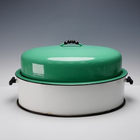 Vollrath Kook King Ware Green Enamelware Roasting Pan