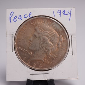 1924 Peace Dollar Silver One Dollar Coin
