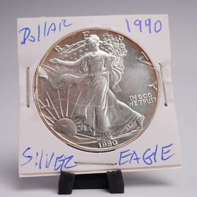 1990 American Silver Eagle One Dollar Coin