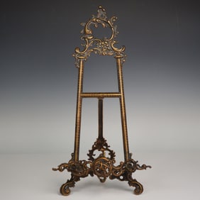 Ornate Victorian Brass Tabletop Easel