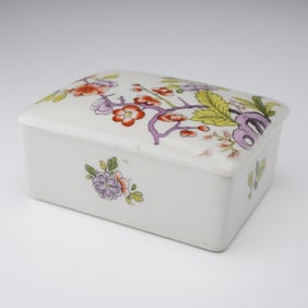 Limoges France Floral Lidded Ring Box