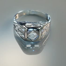 20k White Gold 0.37ctw Diamond Ring