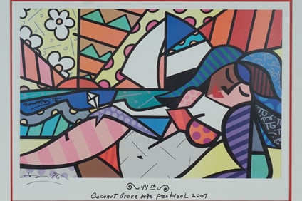 Romero Britto, Serigraph on Paper, 44th Coconut Grove Arts Festival, Signed