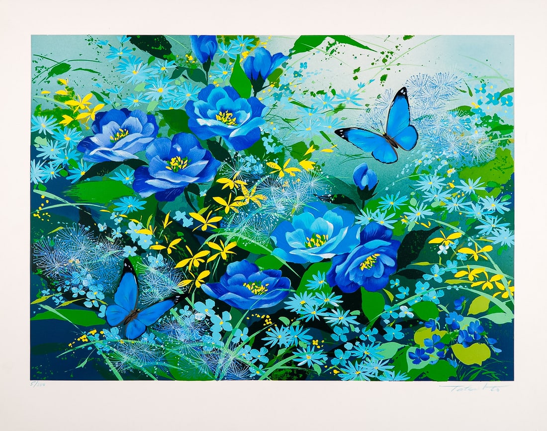 Tatsuo Ito, Serigraph on Paper, Butterflies, Signed & Numbered (1 of 5)
