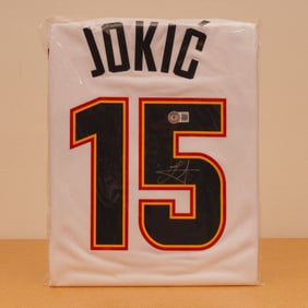 Nikola Jokic Autographed Denver Nuggets Jersey with Beckett Hologram