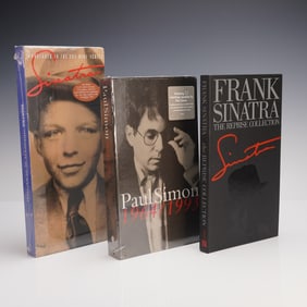 3pc Frank Sinatra & Paul Simon Music Box Sets, Cassette & CD Collections