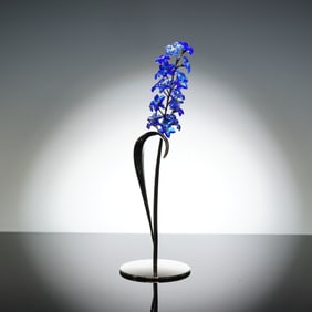 Swarovski Crystal Paradise Flower Sculpture, Dindori Sapphire