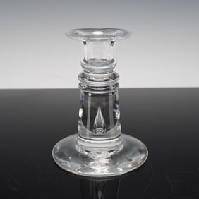 Steuben Clear Crystal Candle Holder, Teardrop