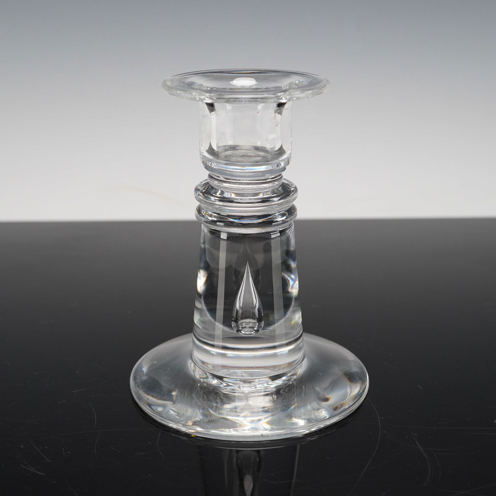 Steuben Clear Crystal Candle Holder, Teardrop (1 of 4)