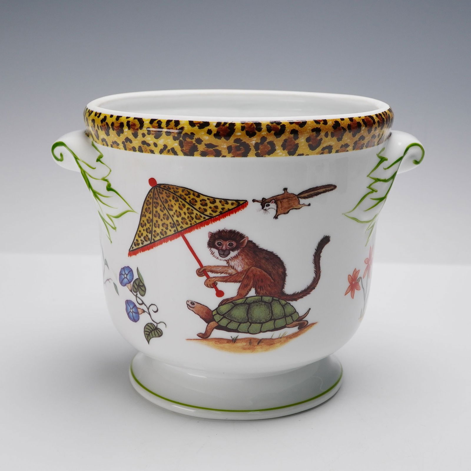 Lynn Chase Porcelain Cache Pot, Monkey Magic (1 of 4)
