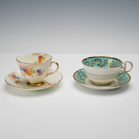 4pc Royal Grafton and E.B Foley Teacup and Saucer Sets