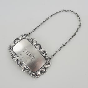 Israel Freeman & Son Sterling Silver Decanter Label