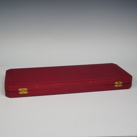 Lewis, Rose & Co. 5 Piece Stag Horn Cutlery Set with Case