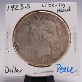 1923-S Peace Dollar Silver One Dollar Coin