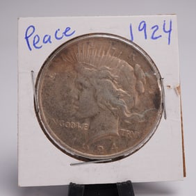 1924 Peace Dollar Silver One Dollar Coin
