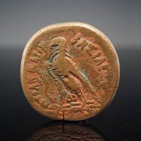 Ancient Egyptian Ptolemy III Bronze Coin