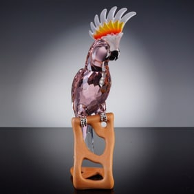 Swarovski Crystal Figurine, Cockatoo from Crystal Paradise Birds Collection