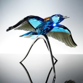 Swarovski Crystal Paradise Bird Figurine, Roller Bird
