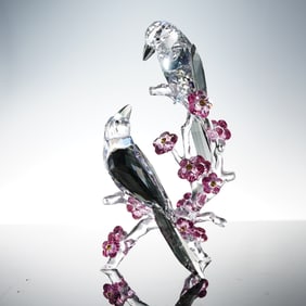 Swarovski Tutelary Spirit Crystal Figurines, Loving Magpies