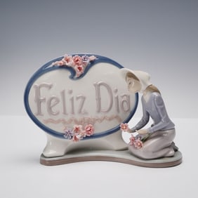 Lladro Porcelain Plaque, Feliz Dia (Happy Day) 01005243
