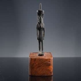 Egyptian Bronze God Nefertem Statuette